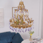 Amethyst Drops Glass Chandelier - Lamp Outdoor