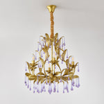 Amethyst Drops Glass Chandelier - Lamp Outdoor