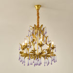 Amethyst Drops Glass Chandelier - Lamp Outdoor