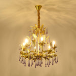 Amethyst Drops Glass Chandelier - Lamp Outdoor
