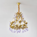 Amethyst Drops Glass Chandelier - Lamp Outdoor