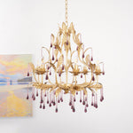 Amethyst Drops Glass Chandelier - Lamp Outdoor
