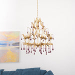 Amethyst Drops Glass Chandelier - Lamp Outdoor