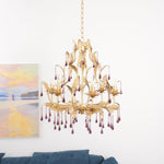 Amethyst Drops Glass Chandelier - Lamp Outdoor