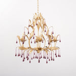 Amethyst Drops Glass Chandelier - Lamp Outdoor