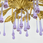 Amethyst Drops Glass Chandelier - Lamp Outdoor