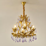 Amethyst Drops Glass Chandelier - Lamp Outdoor