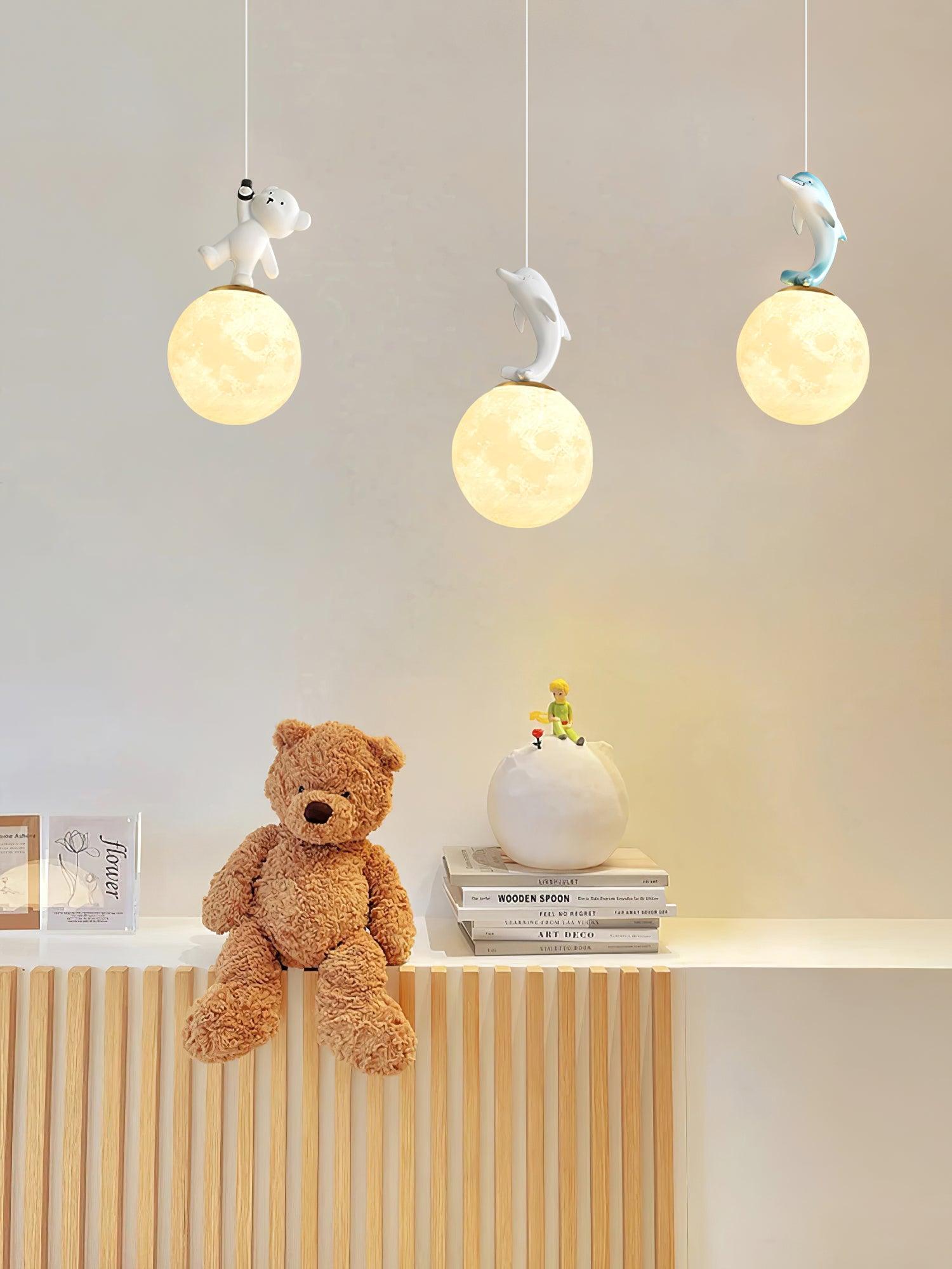 Animal And Moon Pendant Light - Lamp Outdoor