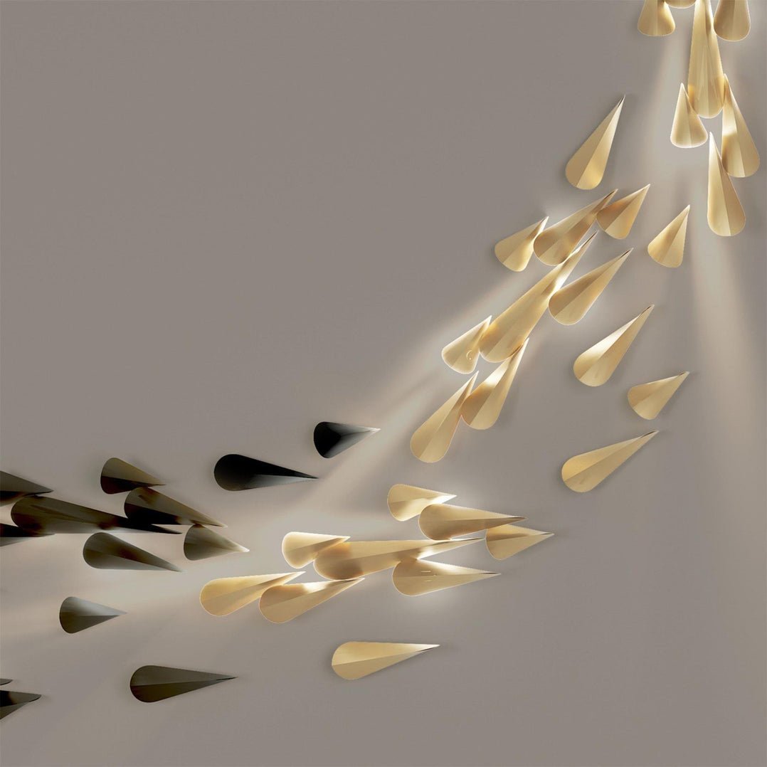 Avynis Abstract Brass Wall Light - Lamp Outdoor