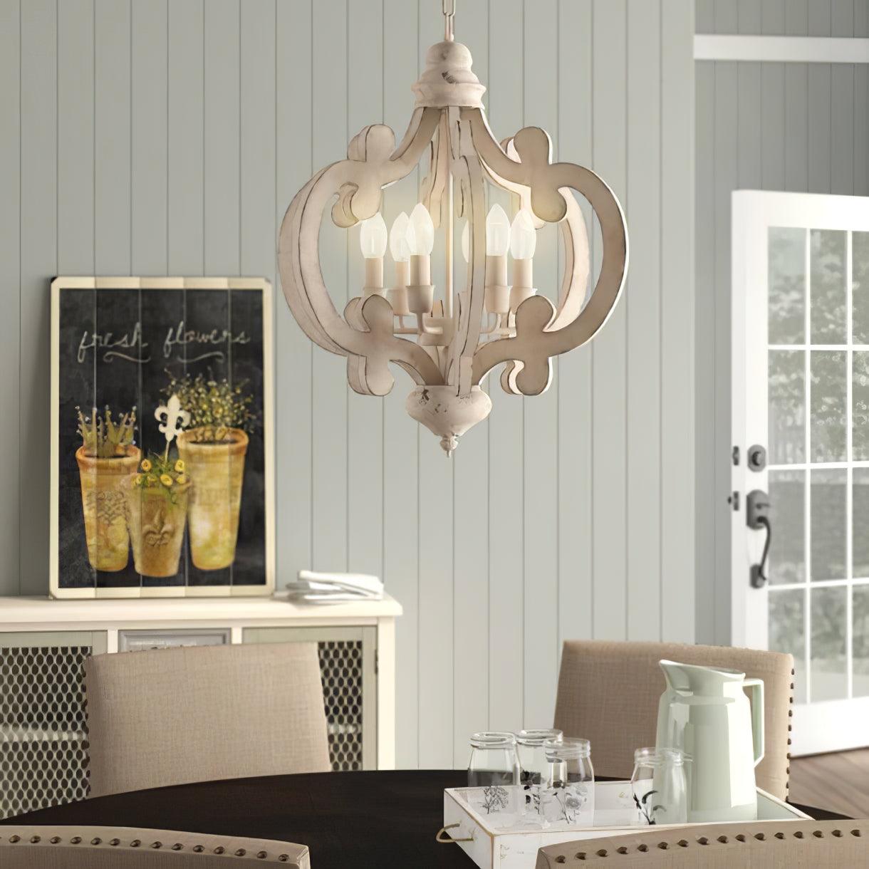 Antique White Style Chandelier - Lamp Outdoor
