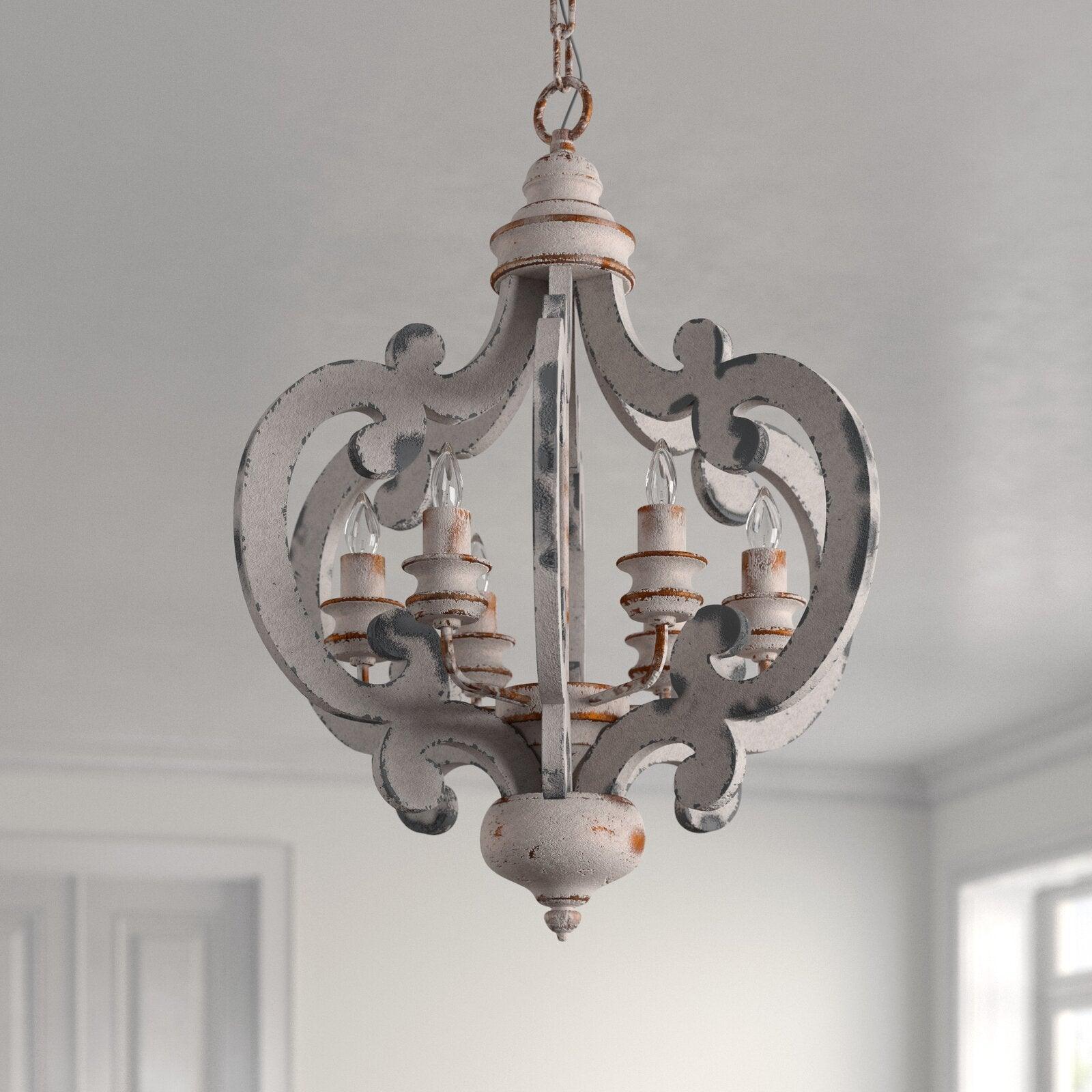 Antique White Style Chandelier - Lamp Outdoor
