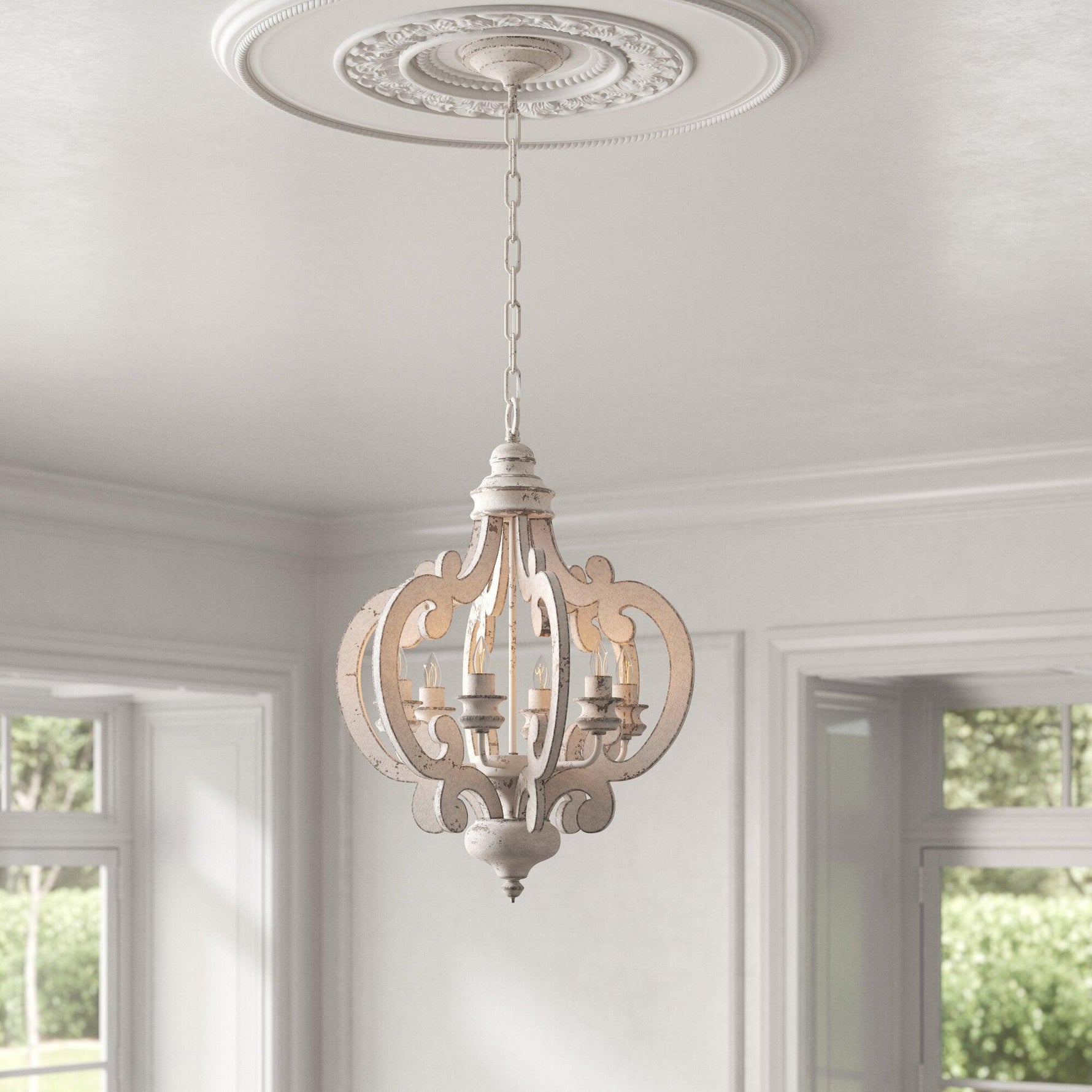 Antique White Style Chandelier - Lamp Outdoor