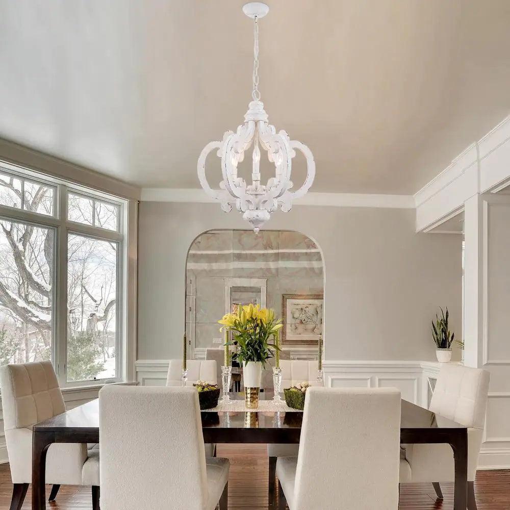 Antique White Style Chandelier - Lamp Outdoor