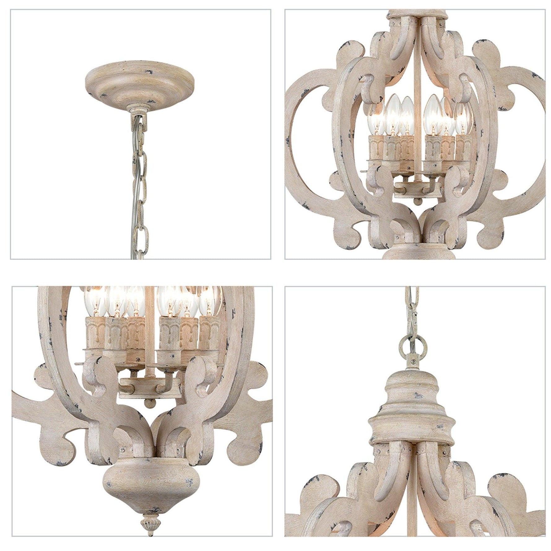 Antique White Style Chandelier - Lamp Outdoor