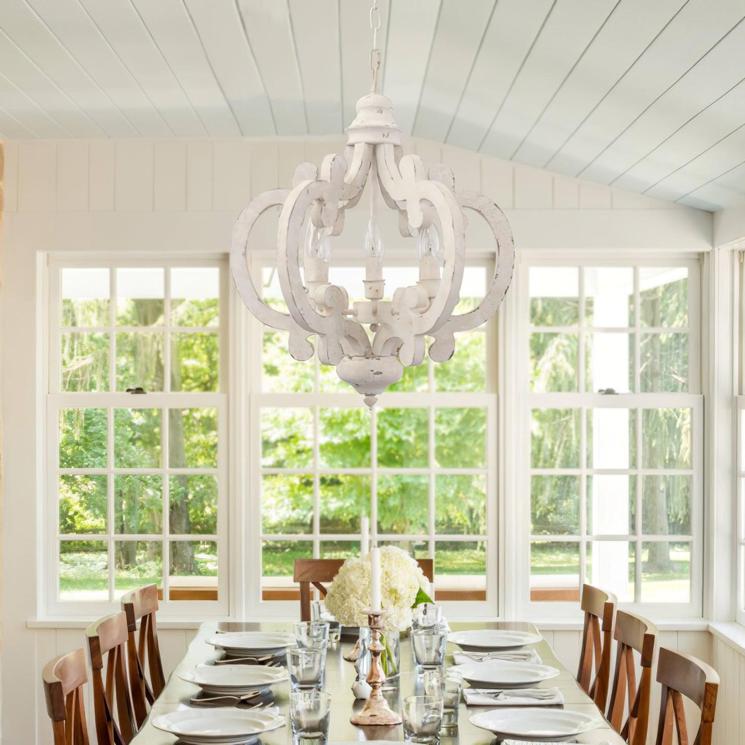 Antique White Style Chandelier - Lamp Outdoor