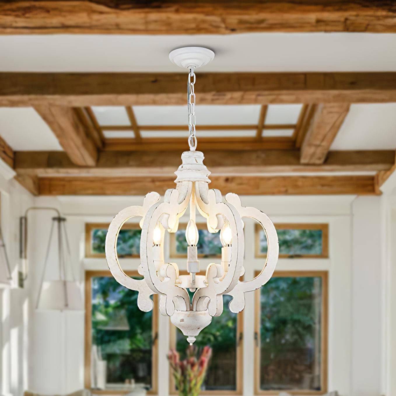 Antique White Style Chandelier - Lamp Outdoor