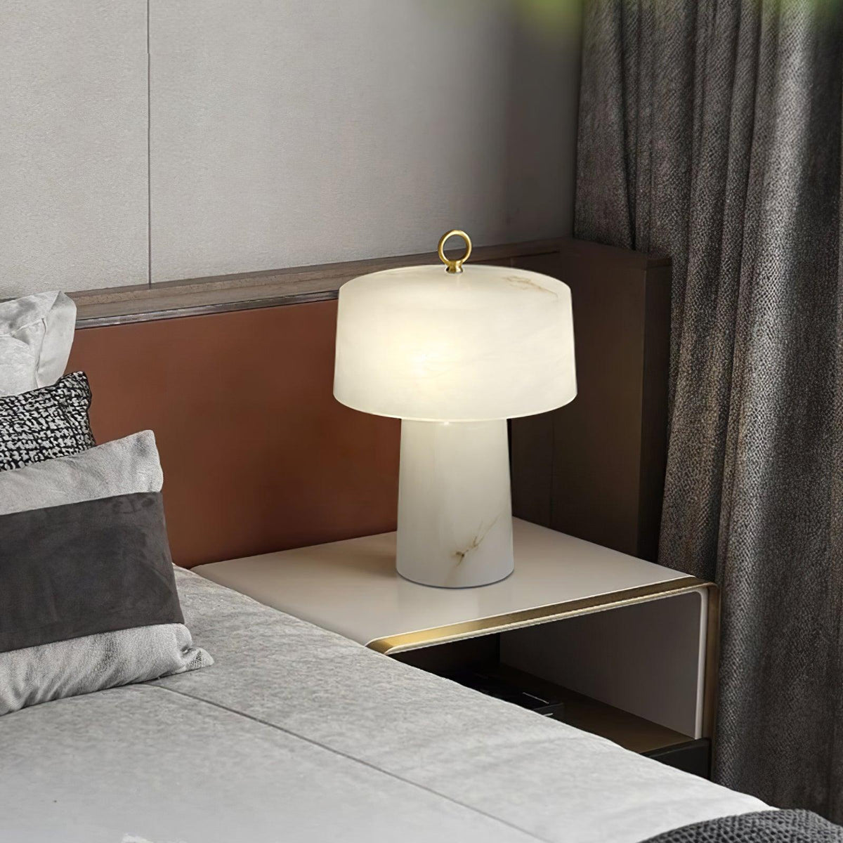 Aogashima Minimalist Alabaster Table Light