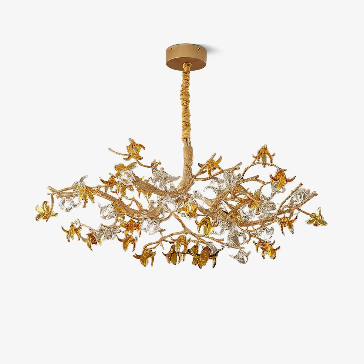 Ulfuvye Postmodern Luxury Branch Brass Crystal Chandelier - Lamp Outdoor