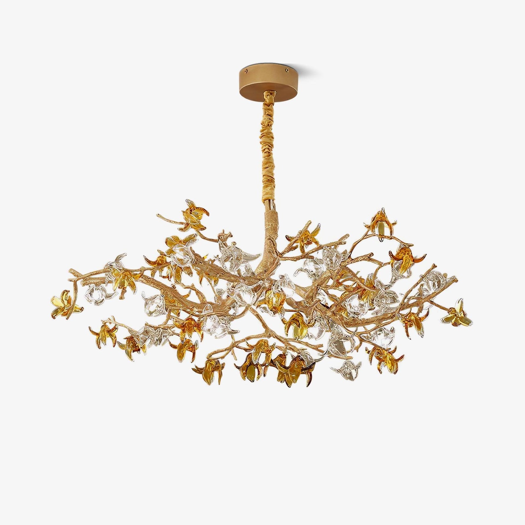 Ulfuvye Postmodern Luxury Branch Brass Crystal Chandelier - Lamp Outdoor