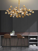 Ulfuvye Postmodern Luxury Branch Brass Crystal Chandelier - Lamp Outdoor