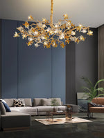 Ulfuvye Postmodern Luxury Branch Brass Crystal Chandelier - Lamp Outdoor