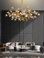 Ulfuvye Postmodern Luxury Branch Brass Crystal Chandelier - Lamp Outdoor