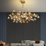 Ulfuvye Postmodern Luxury Branch Brass Crystal Chandelier - Lamp Outdoor