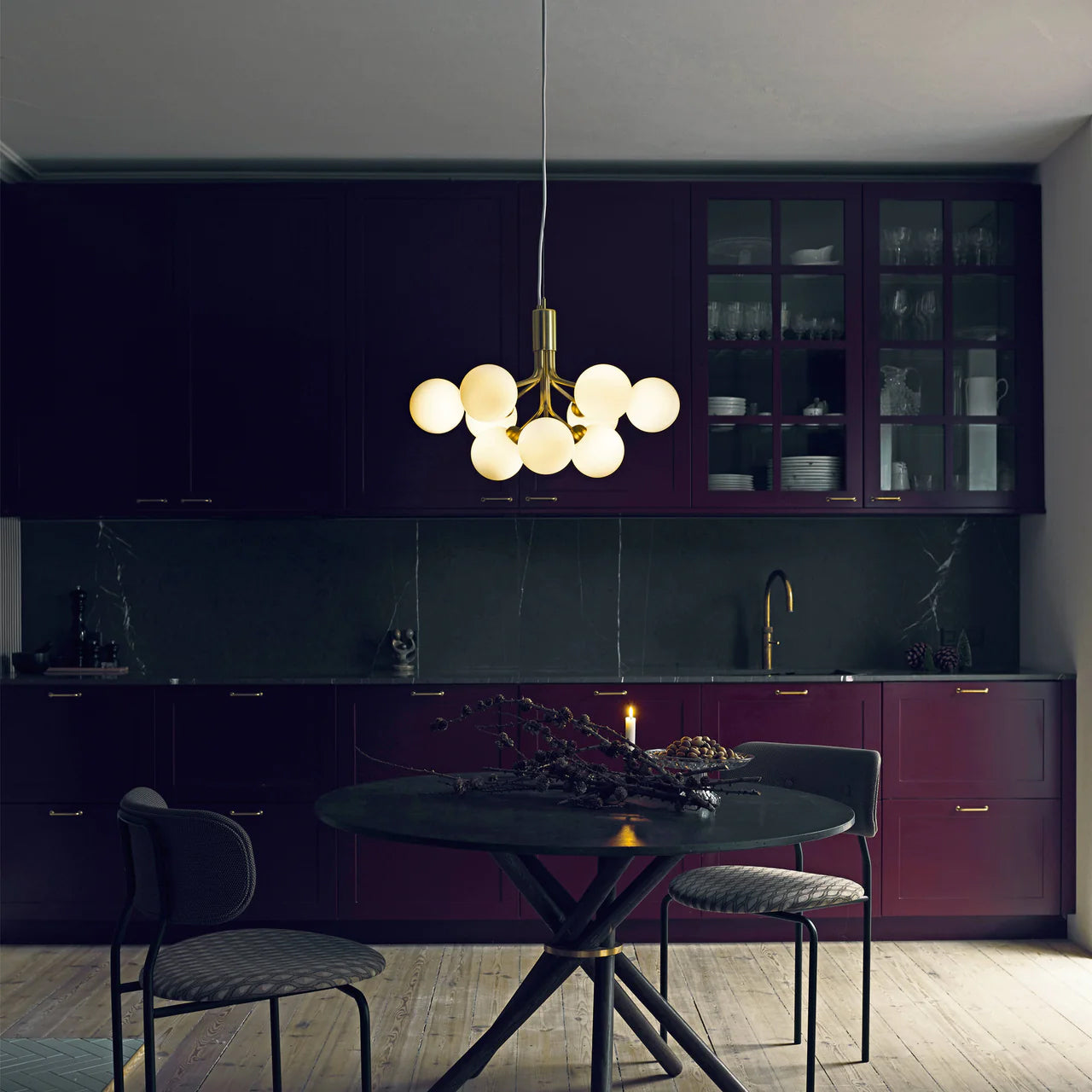 Glass Sphere Cluster Chandelier - Lamp Outdoor