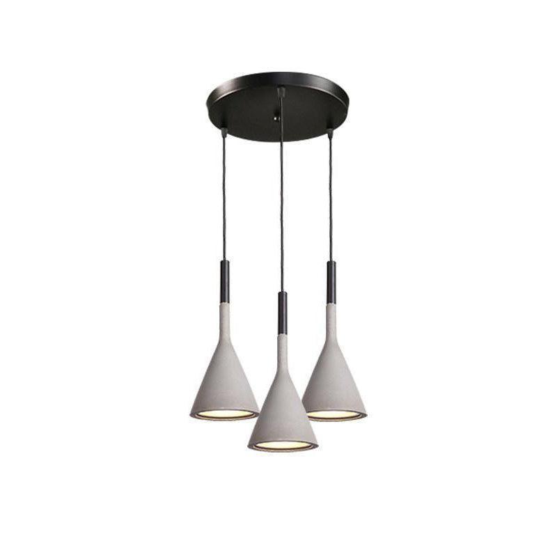 Conical Concrete Pendant Light - Lamp Outdoor