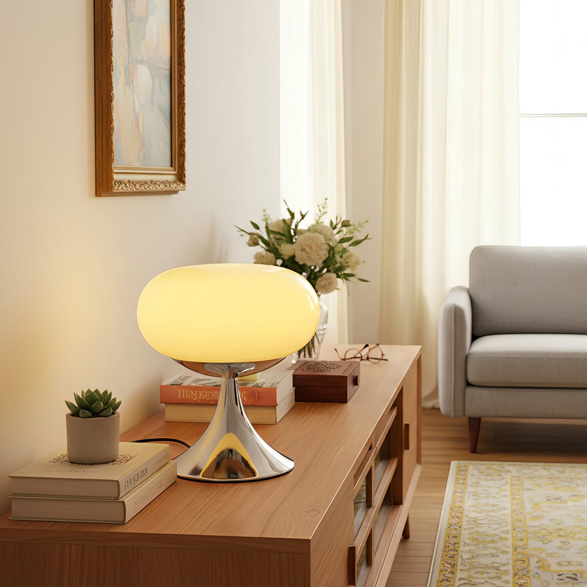 Apple Modern Glass Table Lamp