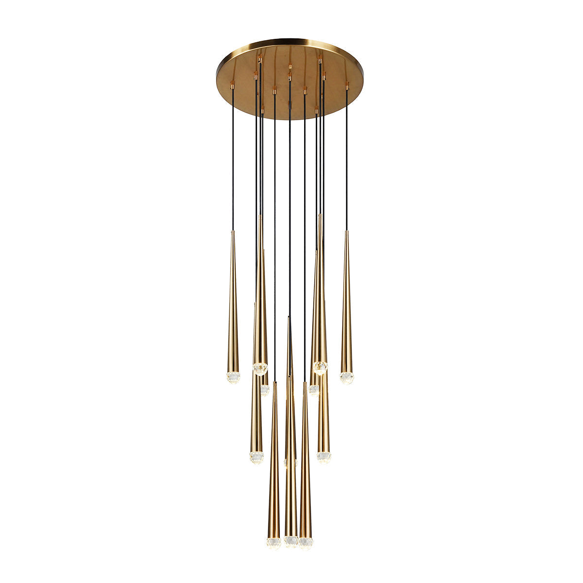 Aquitaine Minimalist Brass Chandelier