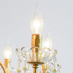 Eurvaros Vintage Crystal Brass Chandelier - Lamp Outdoor