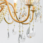 Eurvaros Vintage Crystal Brass Chandelier - Lamp Outdoor