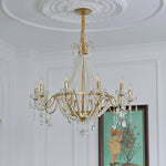 Eurvaros Vintage Crystal Brass Chandelier - Lamp Outdoor
