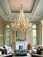 Eurvaros Vintage Crystal Brass Chandelier - Lamp Outdoor