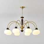 Aurora Chandelier Arched Globe White Shade - Lamp Outdoor
