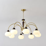 Aurora Chandelier Arched Globe White Shade - Lamp Outdoor