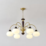 Aurora Chandelier Arched Globe White Shade - Lamp Outdoor