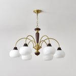 Aurora Chandelier Arched Globe White Shade - Lamp Outdoor
