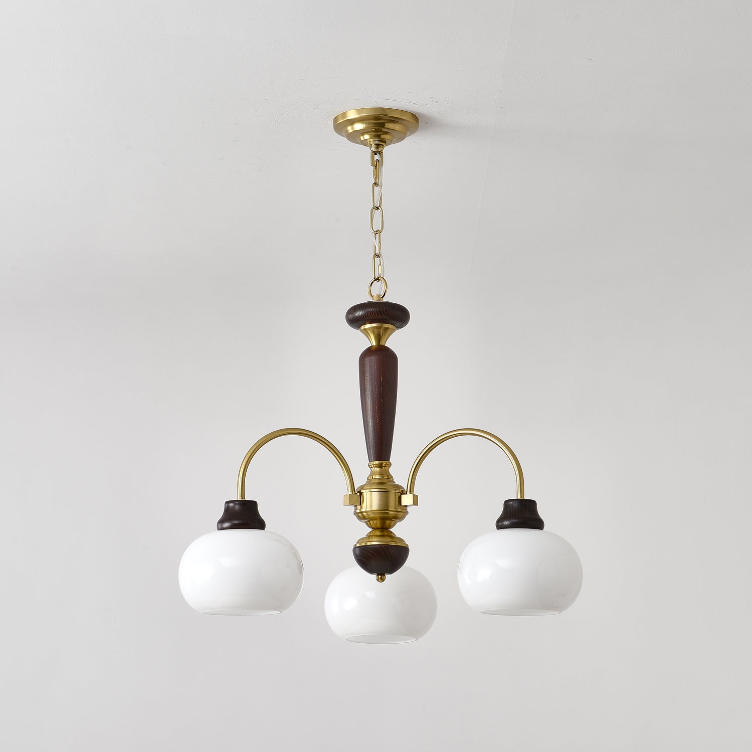 Aurora Chandelier Arched Globe White Shade - Lamp Outdoor