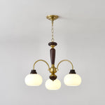 Aurora Chandelier Arched Globe White Shade - Lamp Outdoor