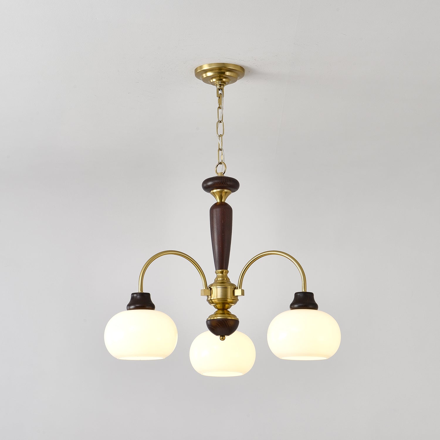 Aurora Chandelier Arched Globe White Shade - Lamp Outdoor