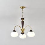 Aurora Chandelier Arched Globe White Shade - Lamp Outdoor