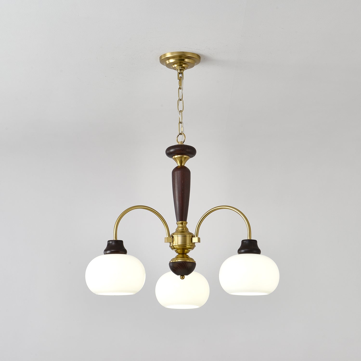 Aurora Chandelier Arched Globe White Shade - Lamp Outdoor