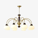 Aurora Chandelier Arched Globe White Shade - Lamp Outdoor