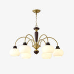 Aurora Chandelier Arched Globe White Shade - Lamp Outdoor