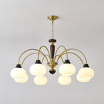 Aurora Chandelier Arched Globe White Shade - Lamp Outdoor