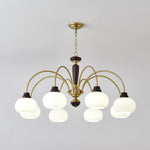 Aurora Chandelier Arched Globe White Shade - Lamp Outdoor