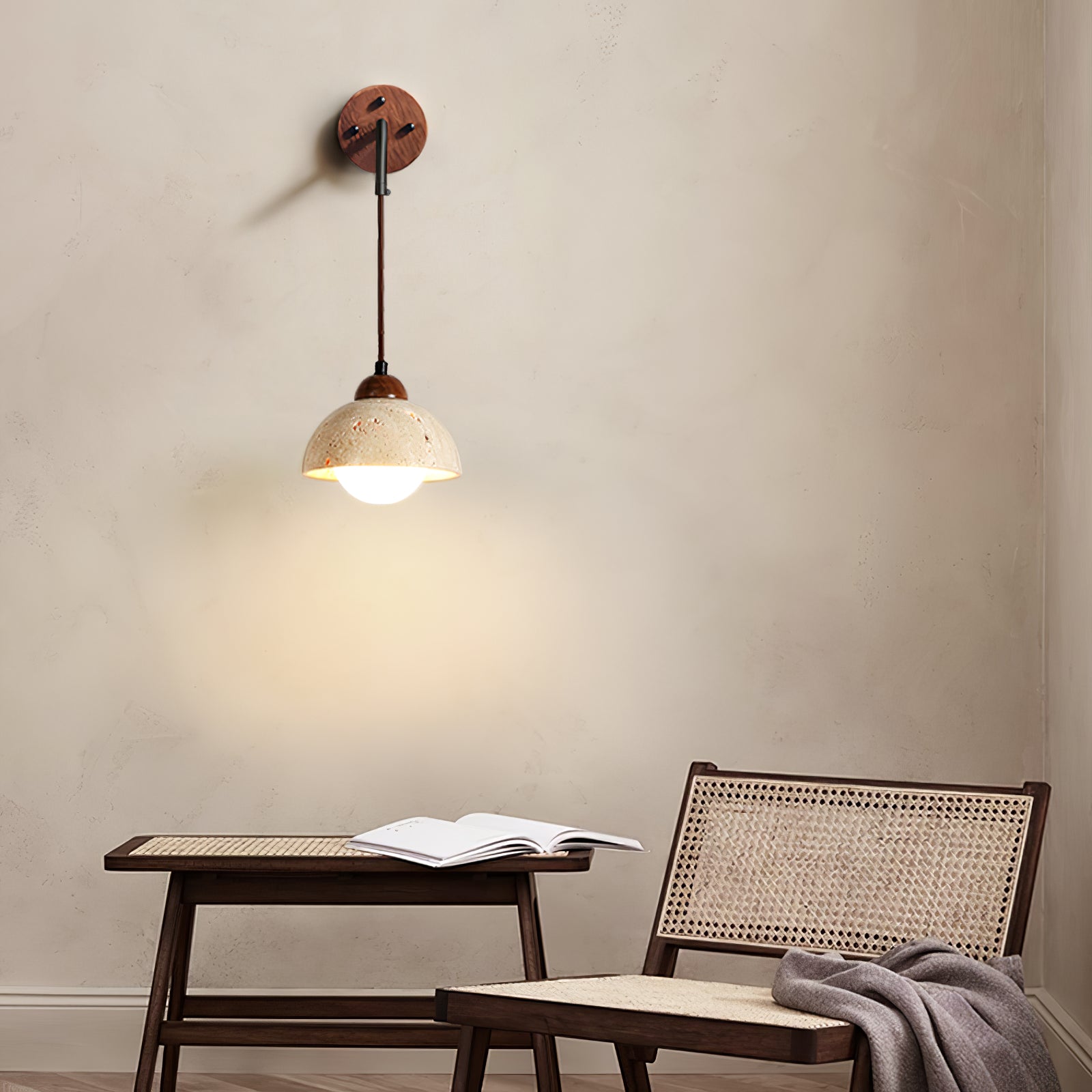 Alcarion Travertine Wall Light - Lamp Outdoor