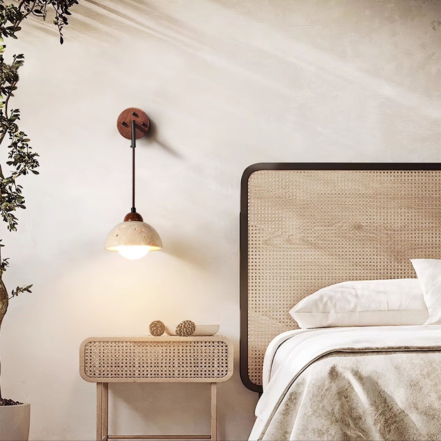 Alcarion Travertine Wall Light - Lamp Outdoor